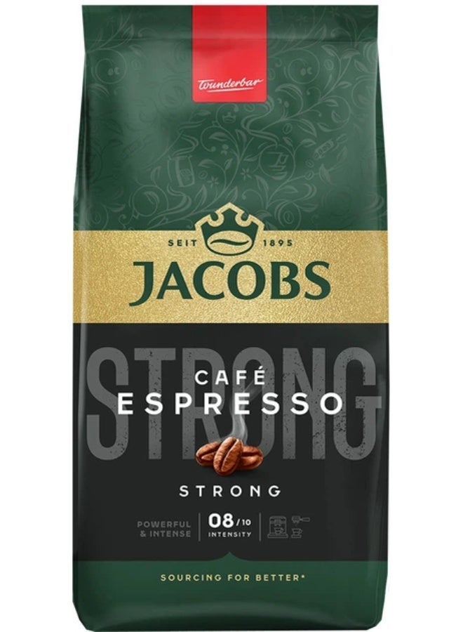 Jacobs Café Espresso Strong Coffee Beans 1kg - Image 1