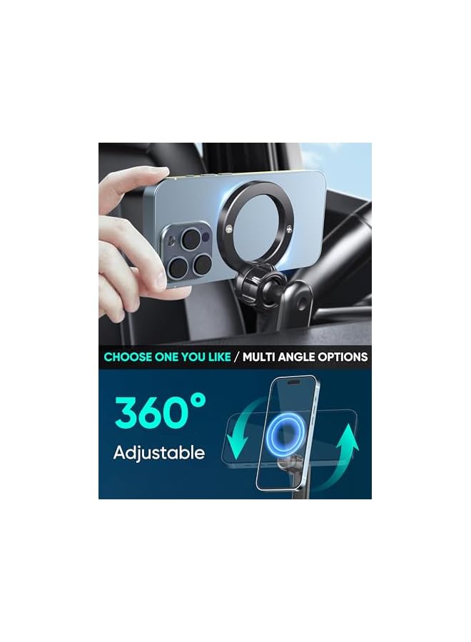 Green Tiger SDLOGAL for MagSafe Car Mount - [Super Magnets] Magnetic Car Phone Mount, Air Vent Phone Holder Car, Magnetic Car Mount for iPhone 16 15 14 13 12 Pro Max Plus, Black - Image 2