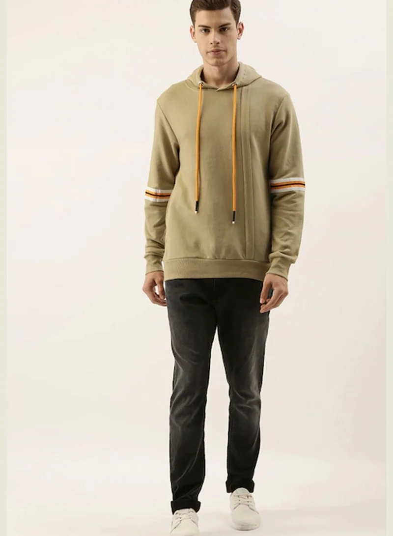 Campus Sutra Side Striped Hoodie