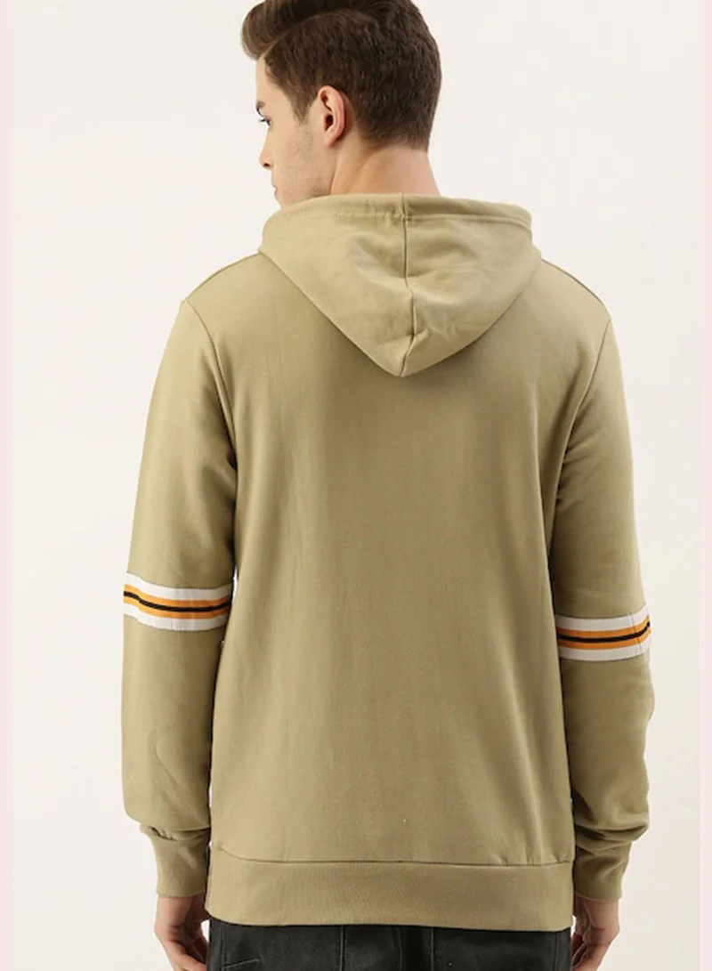 Campus Sutra Side Striped Hoodie