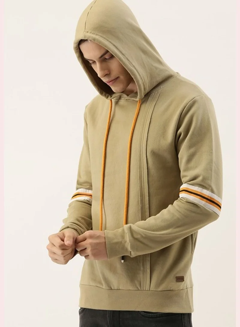 Campus Sutra Side Striped Hoodie
