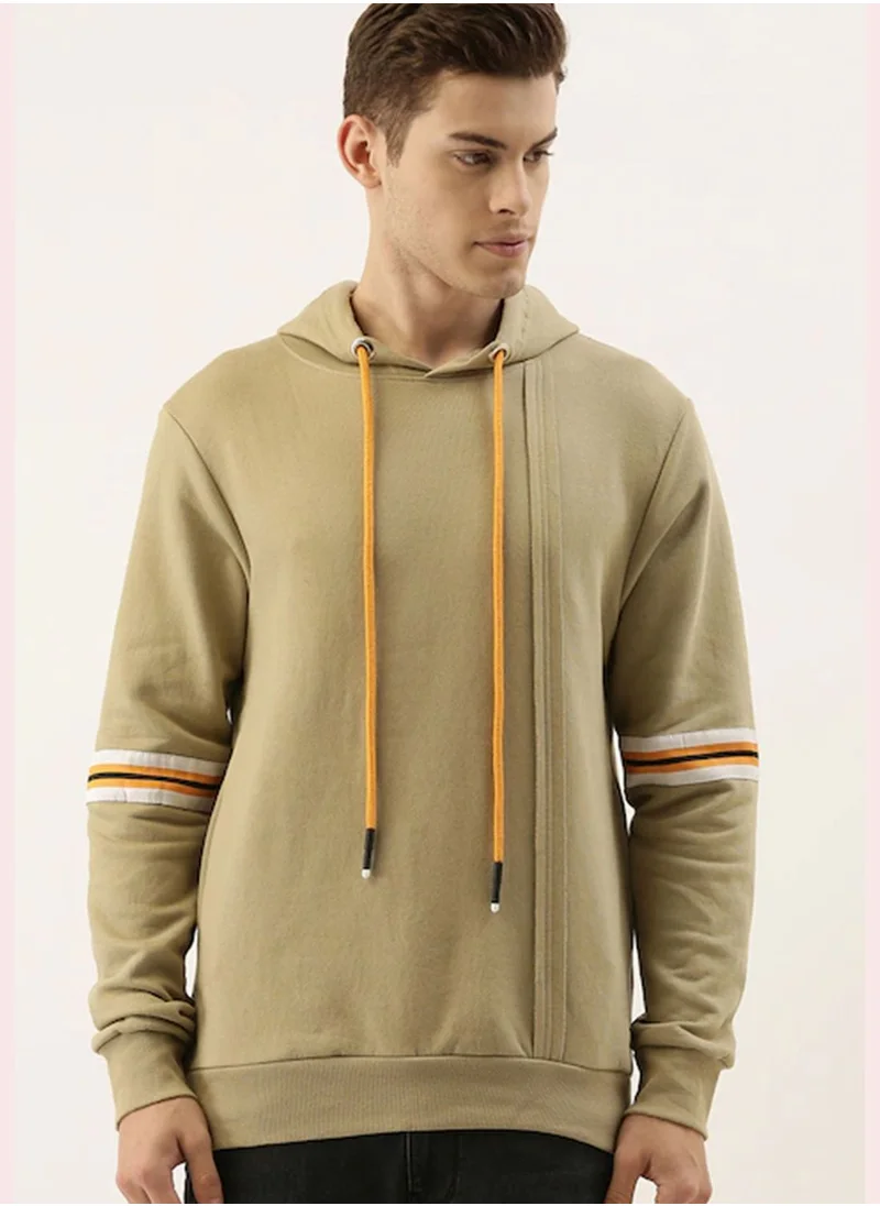 Campus Sutra Side Striped Hoodie