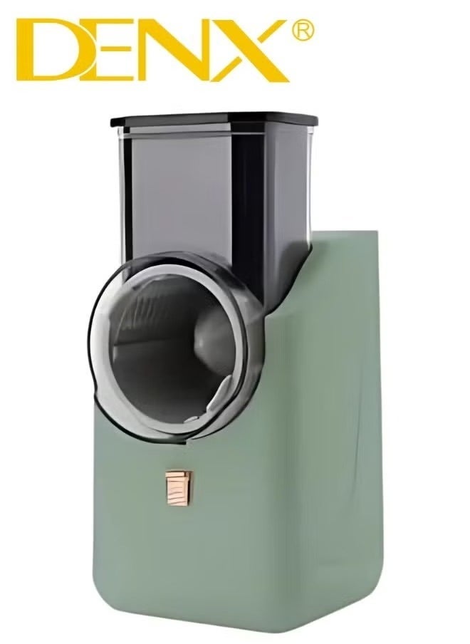 Denx Dx2042 - Electric Vegetable Cutter , Electric Cheese Grater Detachable Cheese Shredder With 3 Blades Usb Rechargeable Vegetable Chopper Professional Multipurpose Electric Slicer For Meat Fruit Vegetable - Image 1