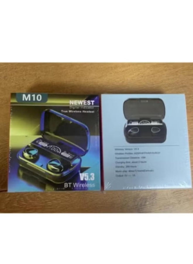 M10 Bluetooth headphones with extremely long battery life, TWS (True Wireless Stereo) design, large capacity, suitable for gaming, low latency headphones for esports. - Image 3