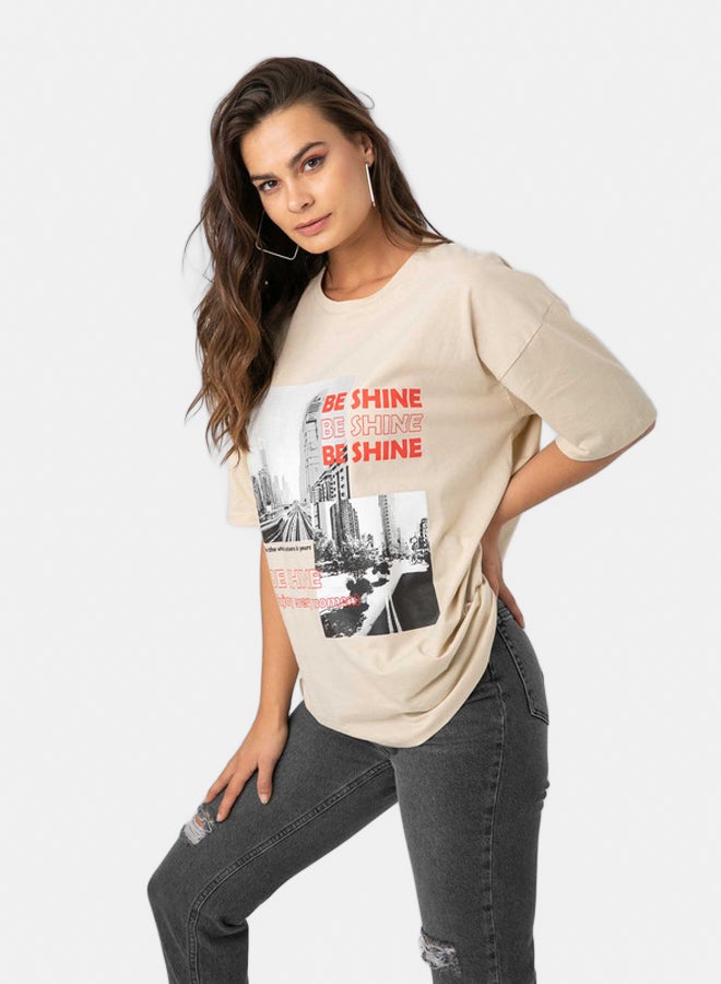 Marco Bergamo oversize top with front print - Image 3