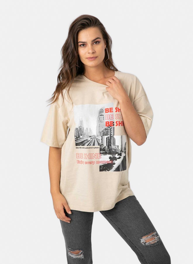 Marco Bergamo oversize top with front print - Image 2