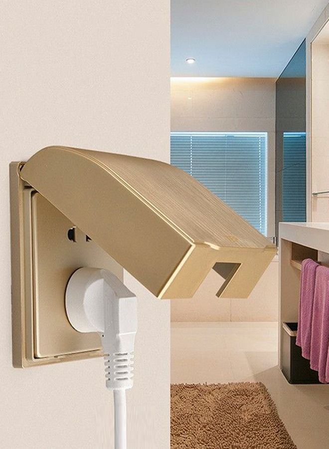 2-Pcs Plastic Wall Switch Waterproof Clear Cover Box, Universal Plug Socket Cover, Light Panel Doorbell Flip Cap Home Bathroom Kitchen Accessory - Image 2