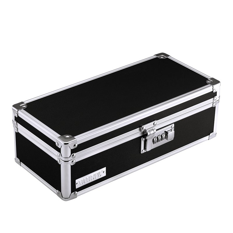 Vaultz Locking Medicine Storage Box with Combination Lock 375 x 1188 x 525 Black VZ03480 - Image 3