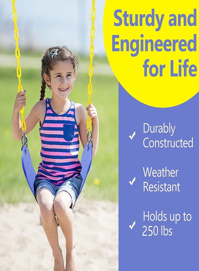 REZNOR Commercial Grade Heavy Duty Plastic Swing Seat Outdoor Swing Chair Swing seat, Blue - Image 2