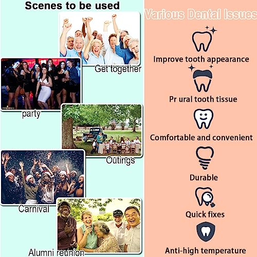 VEZE Temporary Tooth Repair Kit-Thermal Fitting Beads Granules and Fake Teeth for Temporary Moldable Fake Teeth and Thermal Beads Replacement Kit.【Teeth - Piece Yellow + White】 80Pcs - Image 4