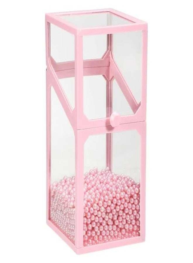 KRESHU Makeup Brush Storage Hose Eyebrow Pen Holder Racks Crystal Jewelry Pen Holder Storage Box For Birthday Gift, Makeup Organizer For Dresser (Pink) - Image 1