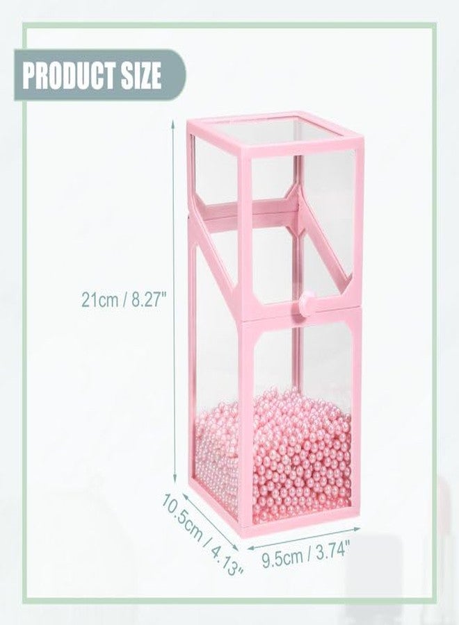 KRESHU Makeup Brush Storage Hose Eyebrow Pen Holder Racks Crystal Jewelry Pen Holder Storage Box For Birthday Gift, Makeup Organizer For Dresser (Pink) - Image 2