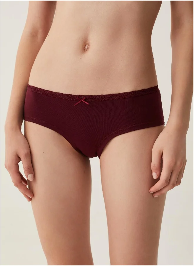 Ovs Two-pack French knickers with lace and bow