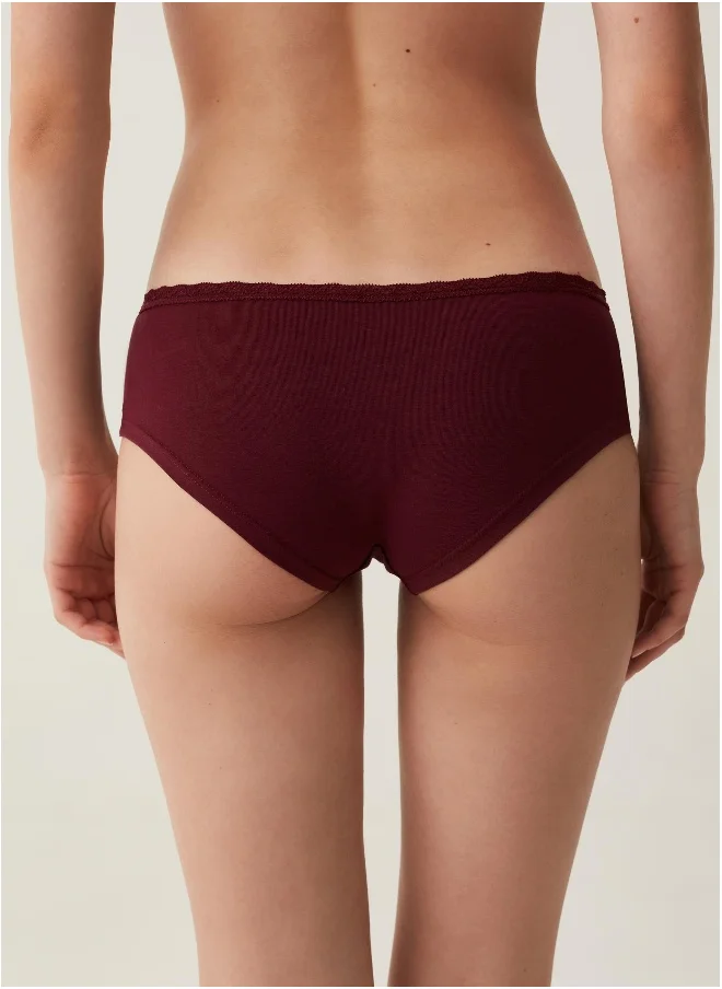 Ovs Two-pack French knickers with lace and bow
