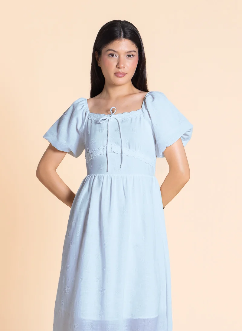 SHAPES Embroidered Midi Dress