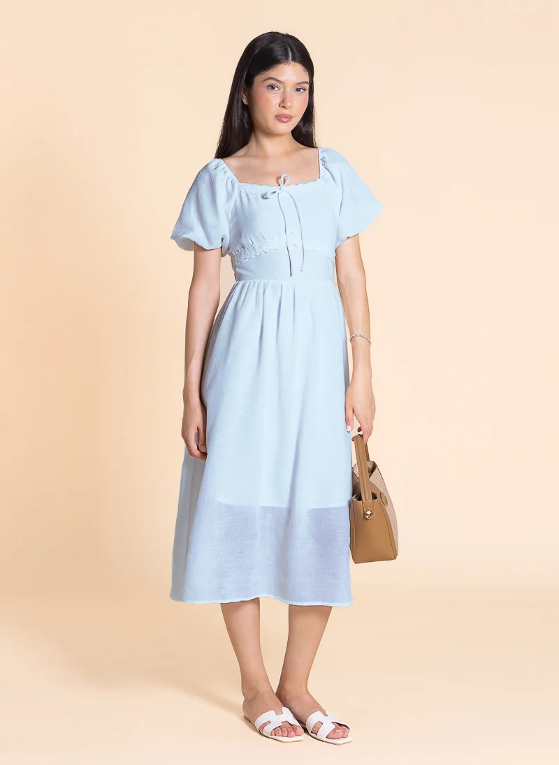 SHAPES Embroidered Midi Dress