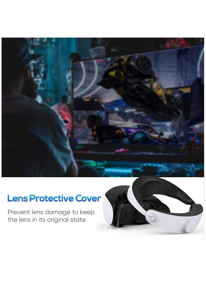 Generic Silicone Lens Cover for PS VR2, One-Piece Protective Cover for PSVR 2 Glasses Lens Protection, Dust-Proof Anti-Scratch Lens Cap for PSVR2 Lens Protector Accessories- Black 