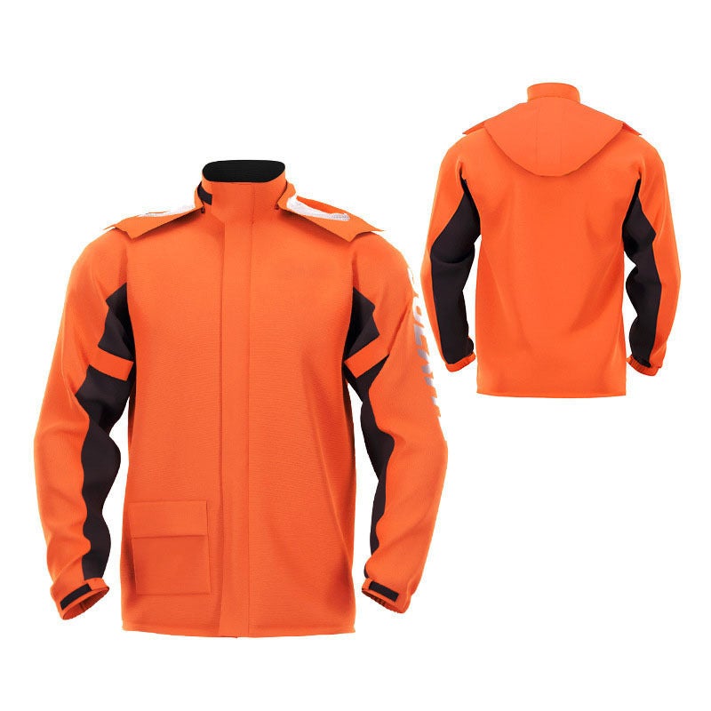 Motorcycle Full Body Rain Suit with Boot Covers Orange raincoat 