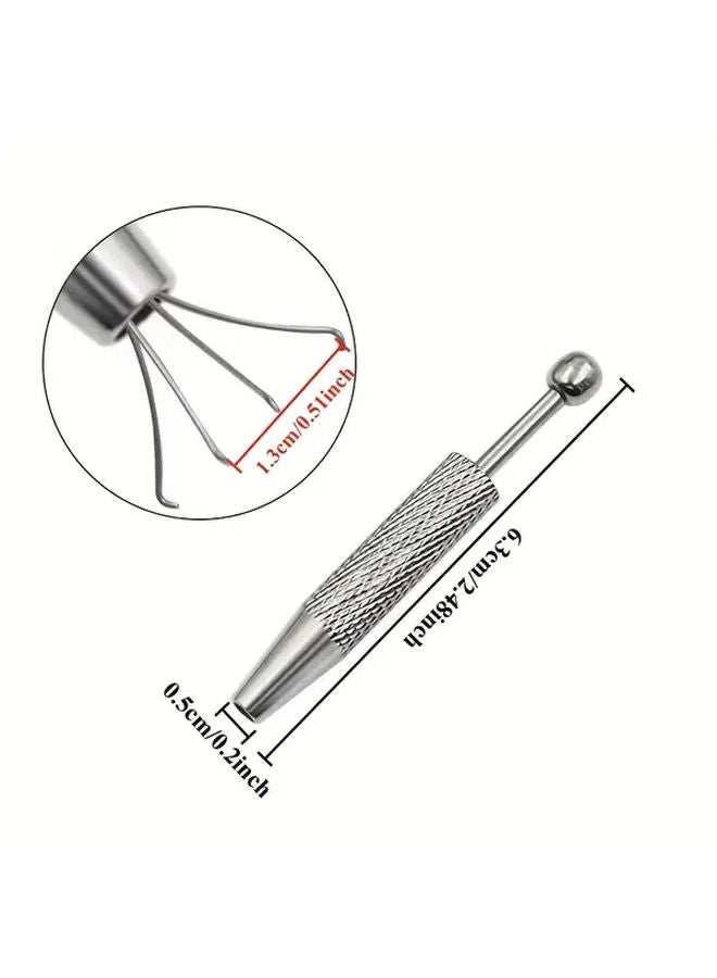 4 Claw Jewelry Tweezers Gemstone Diamond Holder Ergonomic Metal Craft Tool - Image 4