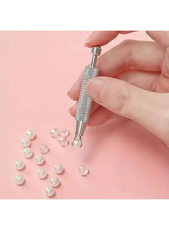 4 Claw Jewelry Tweezers Gemstone Diamond Holder Ergonomic Metal Craft Tool - Image 3