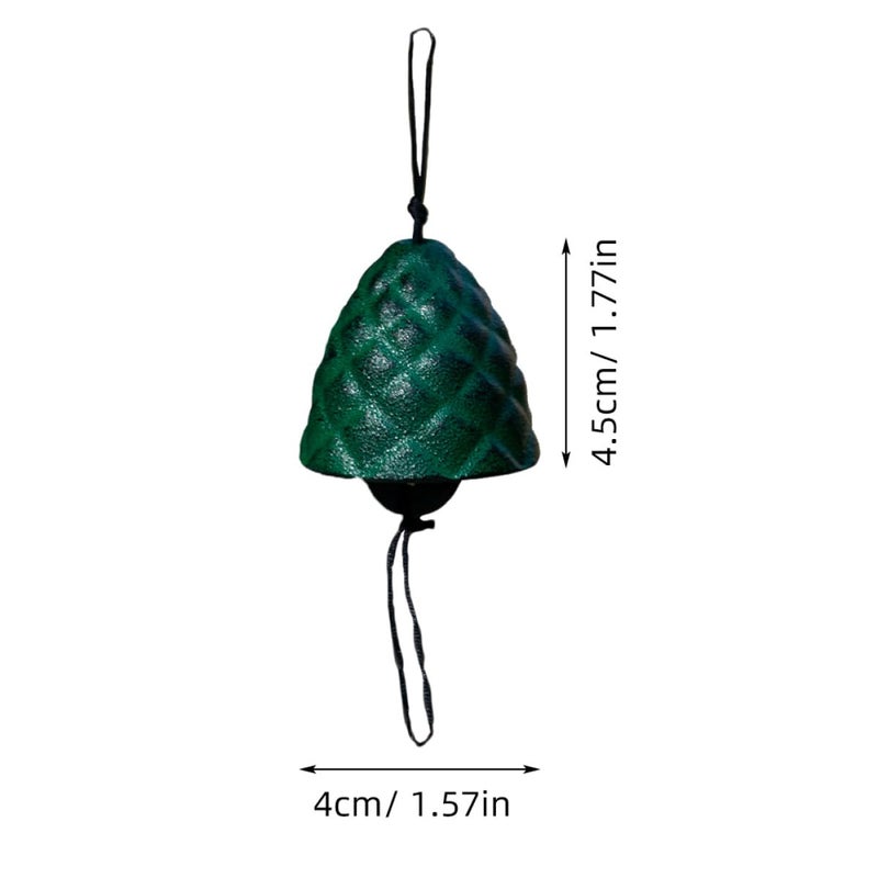 Cast Iron Wind Chime Pine Cone Hanging Pendant Outdoor Garden Patio Decor - Image 3