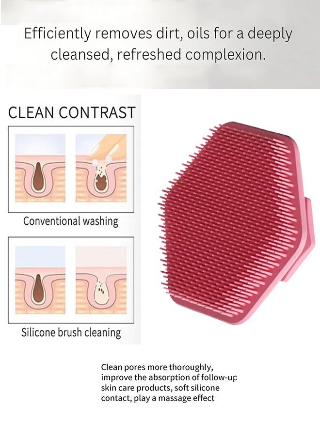 Face Scrubber, Silicone Face Scrubber for Men, Gentle Exfoliator Pad & Massager, Facial Cleansing/Wash Brush - Removes Dead & Dry Skin - Image 4