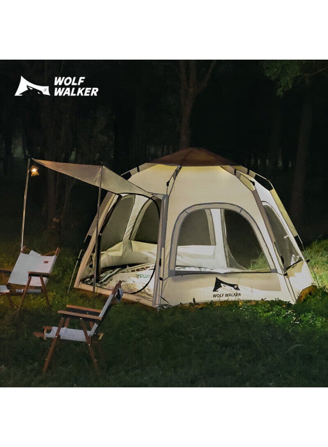 Wolfwalker Langxingzhe Tent, Outdoor Camping Fully Automatic Hexagonal Tent, Portable, Foldable, Sun-resistant, Thickened - Image 1