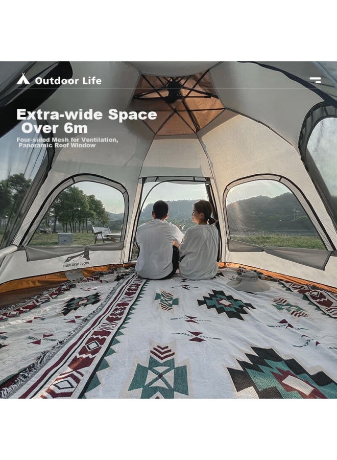 Wolfwalker Langxingzhe Tent, Outdoor Camping Fully Automatic Hexagonal Tent, Portable, Foldable, Sun-resistant, Thickened - Image 2