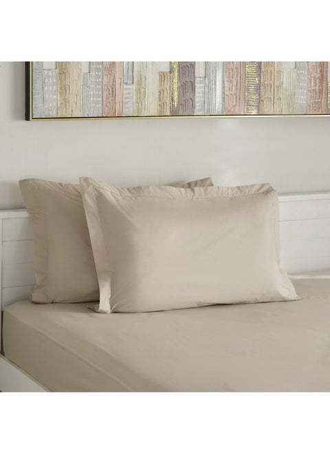 Purely-Percale 2-Piece 300TC Percale Pillowcase Set with Flange 75 x 15 x 50 cm