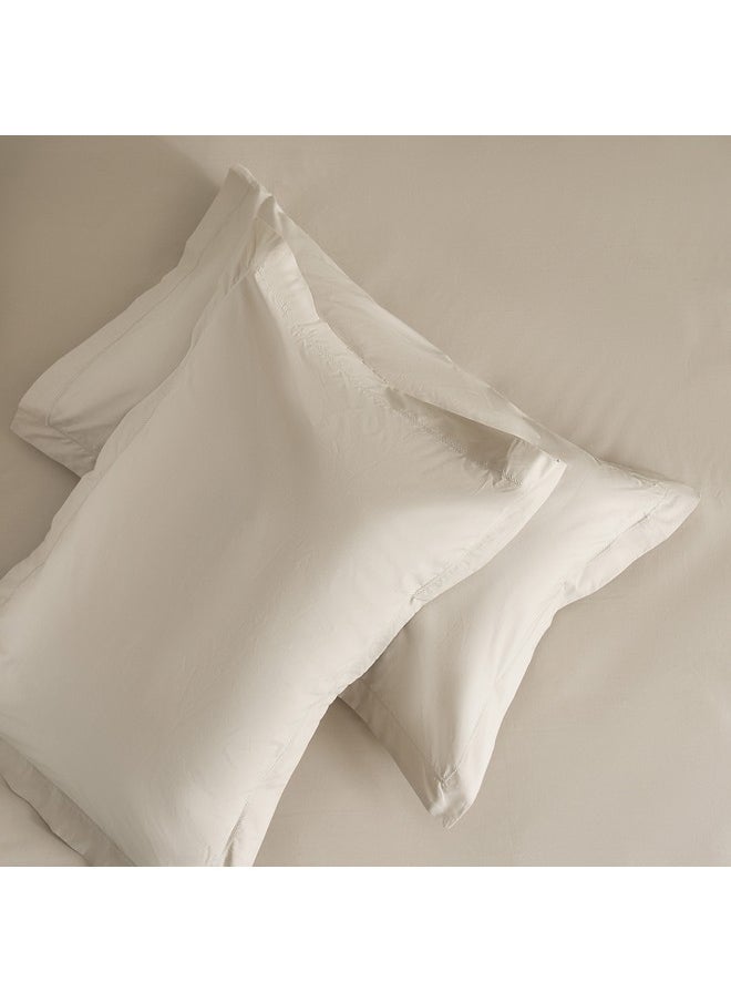 Purely-Percale 2-Piece 300TC Percale Pillowcase Set with Flange 75 x 15 x 50 cm