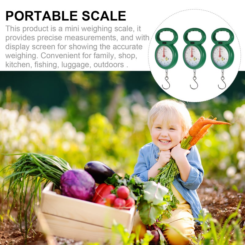 3pcs Portable Scale Hook Scale Portable Weighing Tool Spring Scale - Image 3