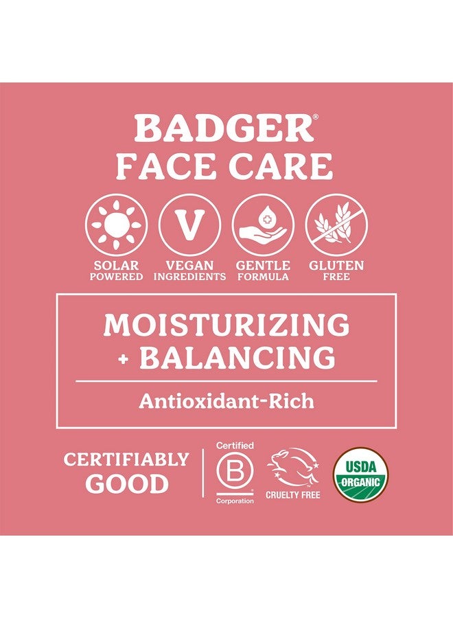 Badger زيت وجه مضاد للأكسدة من بلسم الورد الدمشقي عضوي معتمد 1 أونصة - Image 5