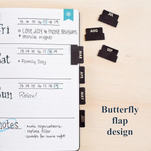 Erin Condren Designer Accessories - Monthly Adhesive Tabs, Neutral Metallic (Set of 12). Great for Organizing and Sorting in Planners, Agendas, or Notebooks by Month - Image 5