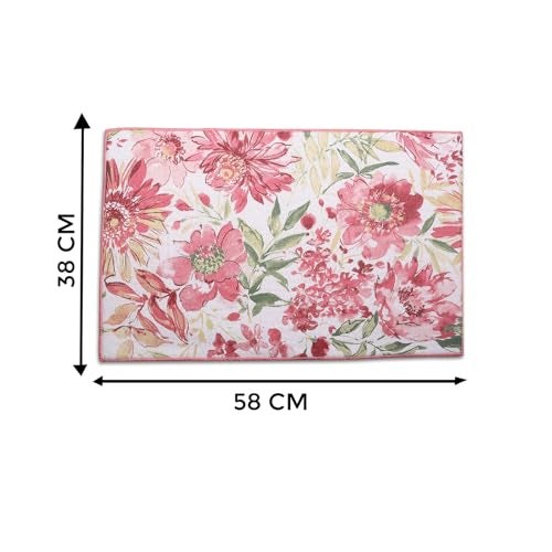 OAN Ultra Absorbent Reversible Microfiber Dish Drying Mat and Protector for Kitchen Counter Tops, Sinks - Folds for Compact Storage - Extra Large, (Pink Flowers 50x38 CM) - Image 5