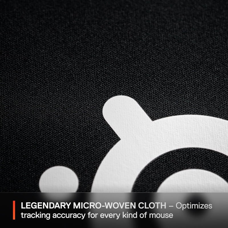 Steelseries Qck - Gaming Mouse Pad - 320Mm X 270Mm X 2Mm - Fabric - Rubber Base - Black - Image 3