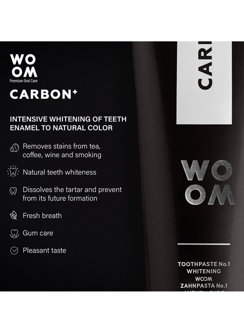 Woom Toothpaste WOOM CARBON Black Whitening Toothpaste with Charcoal, Premium EU Quality, Spain, 75 ml - Image 3