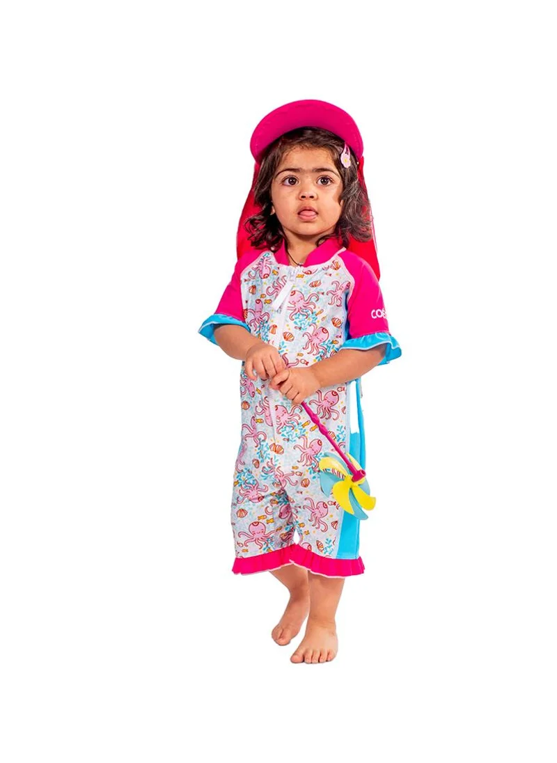 كويجا صن وير COEGA Baby Girls One Piece Suit - Pink Octopus