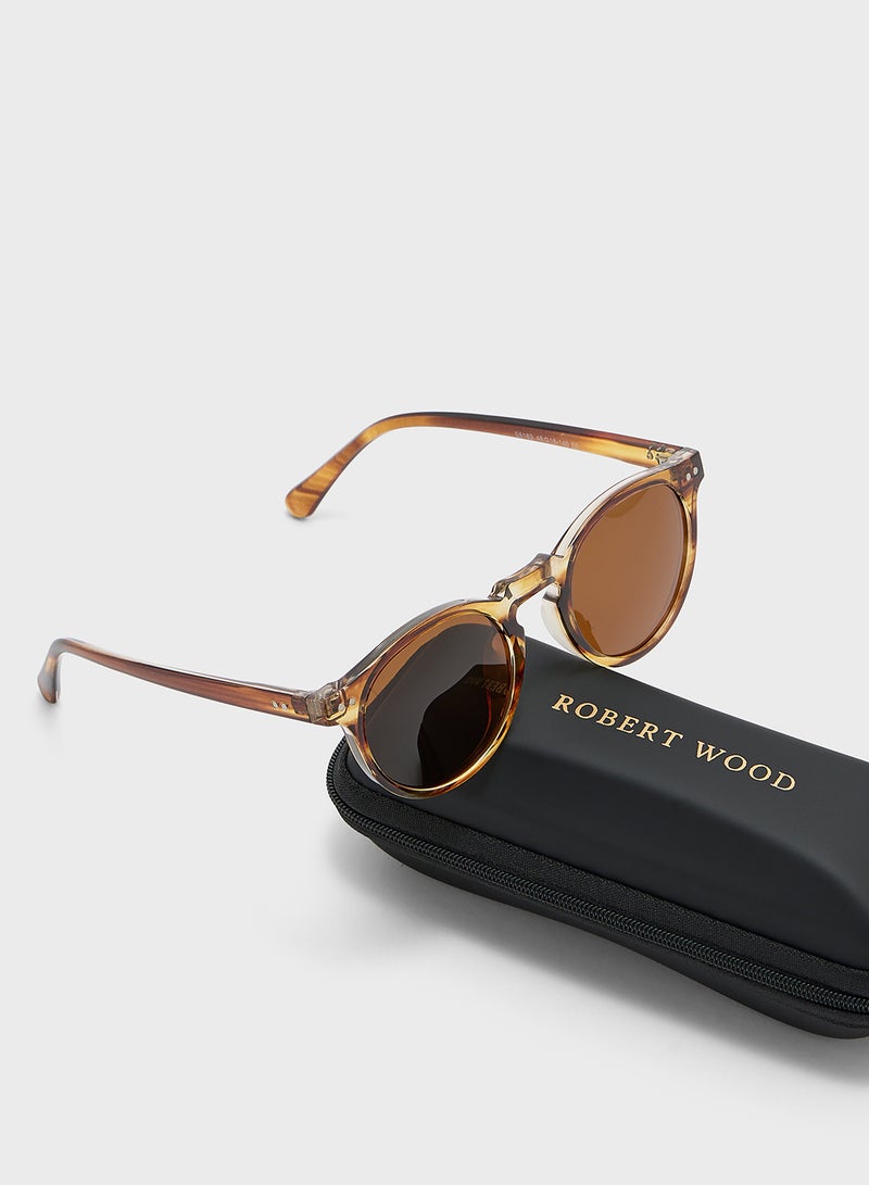 روبرت وود نظارات شمسية مستديرة بعدسات مستقطبة - Image 4