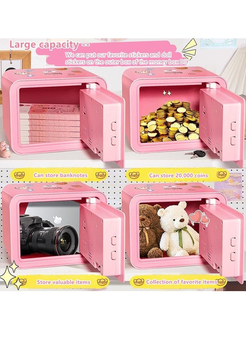 Generic Electronic Money Saving Box Money Coin Bank Money Box with ATM Password Protected and Key Kids Piggy Bank Simulated Fingerprint Unlocking Safe ATM Cash Coin Savings Box Musical Toy for Boys Girls Holiday Party Birthday Gift  - Image 3