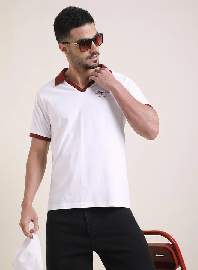 Difference of Opinion Men Relaxed Fit Printed Polo