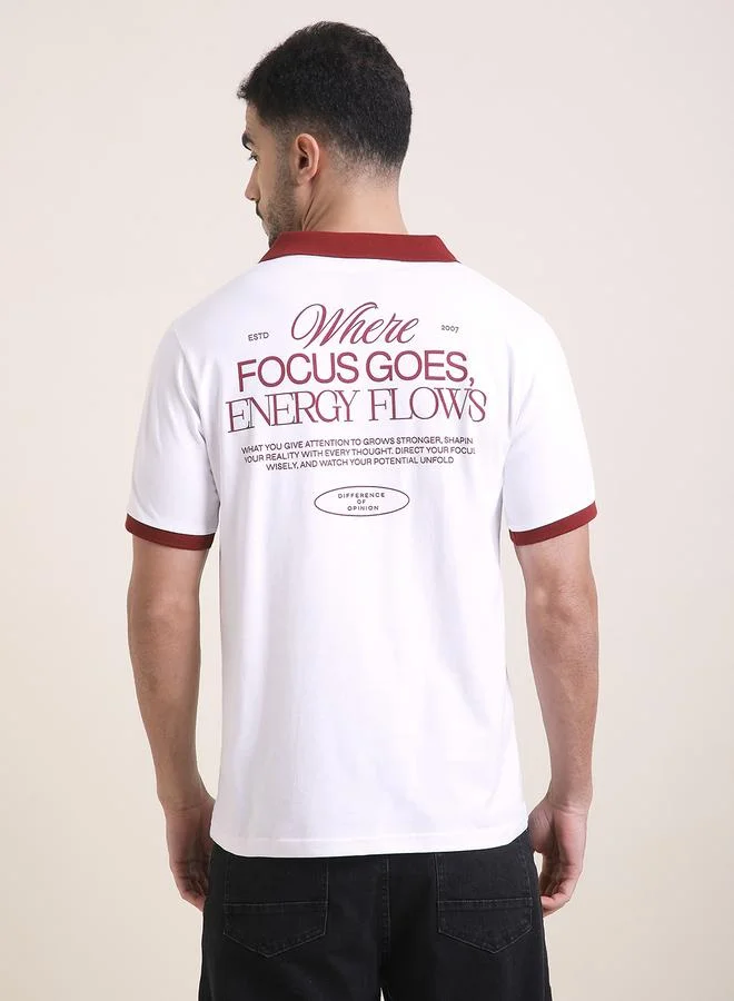Difference of Opinion Men Relaxed Fit Printed Polo