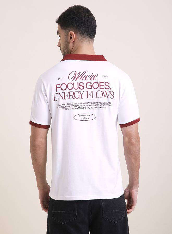 Difference of Opinion Men Relaxed Fit Printed Polo - Image 5