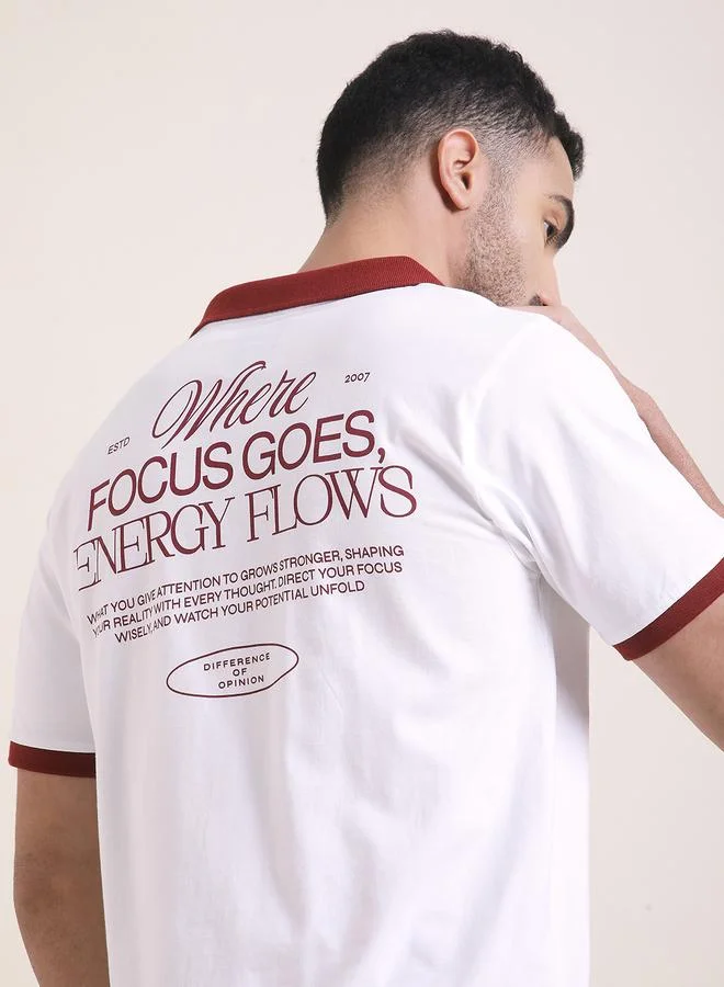 Difference of Opinion Men Relaxed Fit Printed Polo
