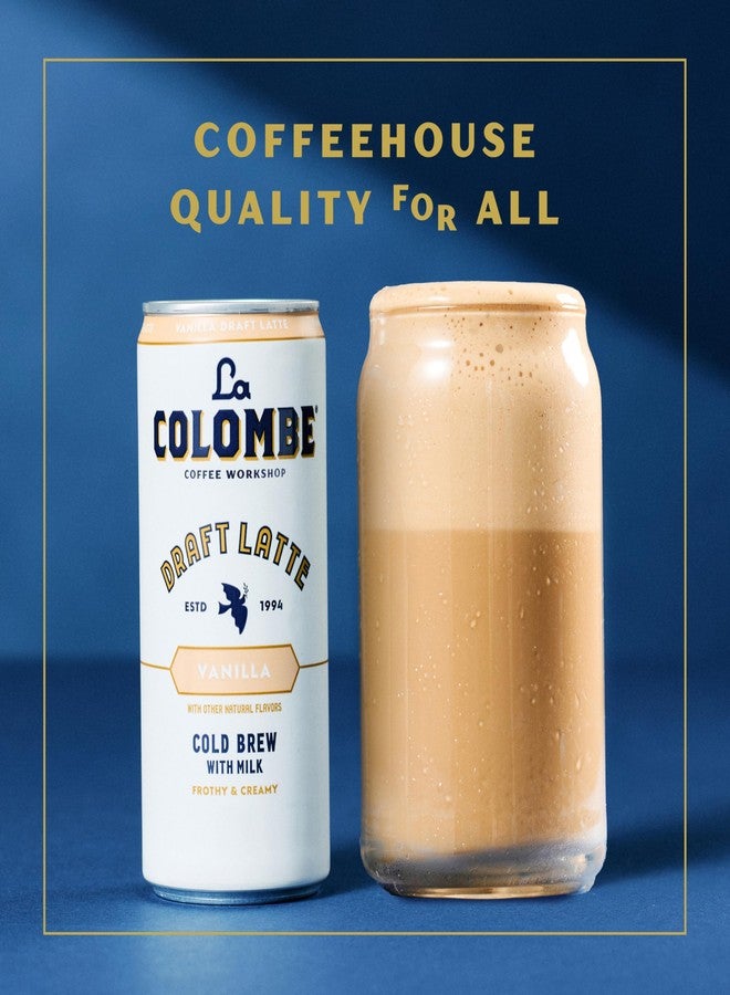 La Colombe قهوة لا كولومب، لاتيه فانيليا، علب سعة 11 أونصة سائلة (عبوة من 12 علبة)، قهوة باردة عالية الجودة، حبوب قهوة ممتازة، جاهزة للشرب أثناء التنقل - Image 3