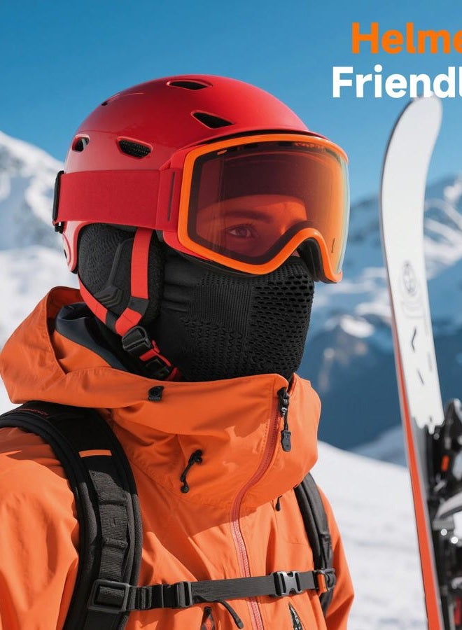 SPTSLFB Extra-Thick Warm Ski & Motorcycle Mask-Windproof Balaclava, Nose & Mouth Vents, Helmet-Friendly, Lining for Skiing/Riding - Image 5
