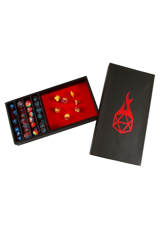 Forged Dice Co. Dice Battle Pit Dice Tray 2 Dice Trays In 1 With Staging Area Rolling Tray And Storage Compatible With Any Dice Game D&D And Rpg Gaming Red  - Image 1