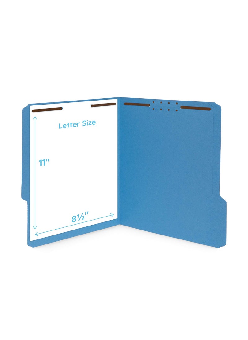 Blue Summit Supplies 50 Fastener File Folders, 1/3 Cut Reinforced Tab, Durable 2 Prongs Designed to Organize Standard Medical Files, Law Client Files, or Office Reports, Letter Size, Assorted Colors, 50 Pack  - Image 2
