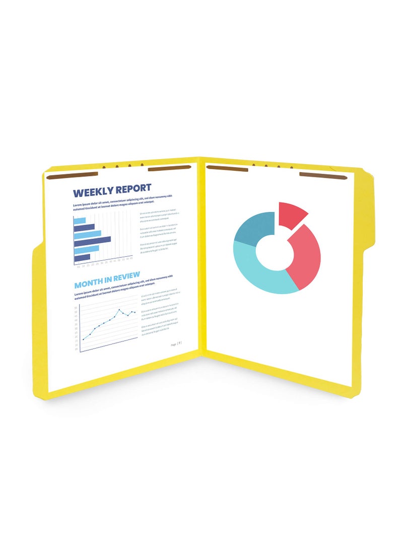 Blue Summit Supplies 50 Fastener File Folders, 1/3 Cut Reinforced Tab, Durable 2 Prongs Designed to Organize Standard Medical Files, Law Client Files, or Office Reports, Letter Size, Assorted Colors, 50 Pack  - Image 5