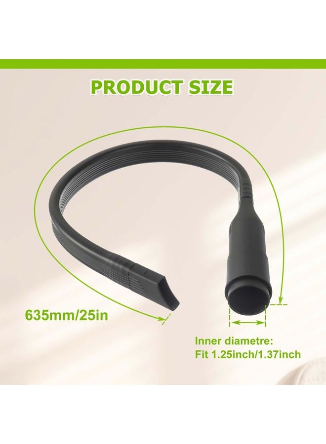 EPLZON 25 inch Flexible Vacuum Crevice Attachment Tool Crevice Brush Tool Kit for Vacuum Hoses Accepting 1-1/4"(32mm) or 1-3/8"(35mm) Inner Diameter Attachments 24.4inch - Image 2