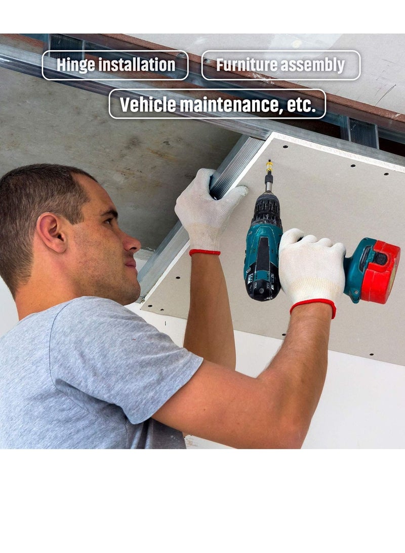 KASTWAVE Magnetic Screw Ring, Removable Metal Magnetizer Screw for 1/4 Inch/ 6.35 mm Hex Screwdriver and Power Bits 5 Pieces(Yellow) - Image 3